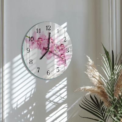 Round wall clock Orchid