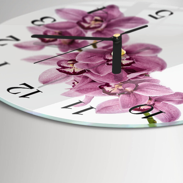 Round wall clock Orchid