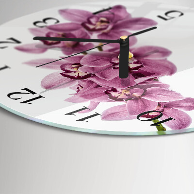 Round wall clock Orchid