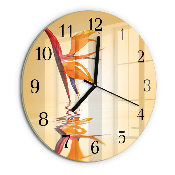 Round wall clock Flower