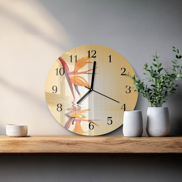 Round wall clock Flower