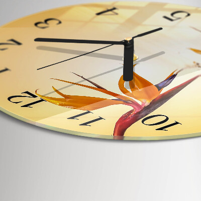 Round wall clock Flower