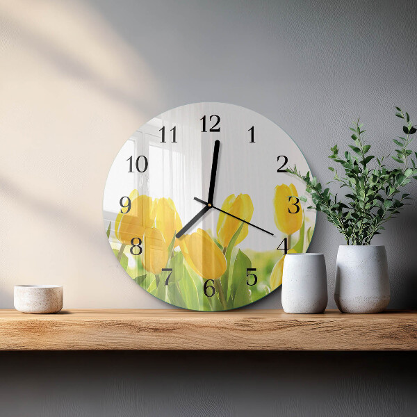 Round wall clock Tulips
