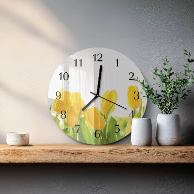 Round wall clock Tulips