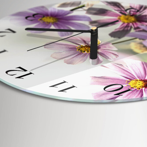 Round wall clock Flowers