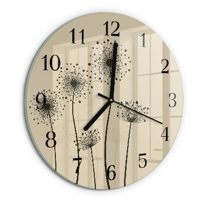 Round wall clock Flowers