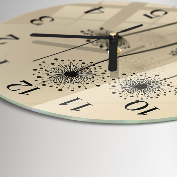Round wall clock Flowers
