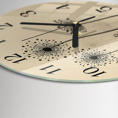Round wall clock Flowers