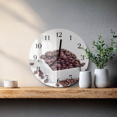 Round wall clock Coffee Beans