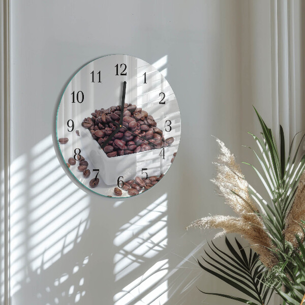 Round wall clock Coffee Beans