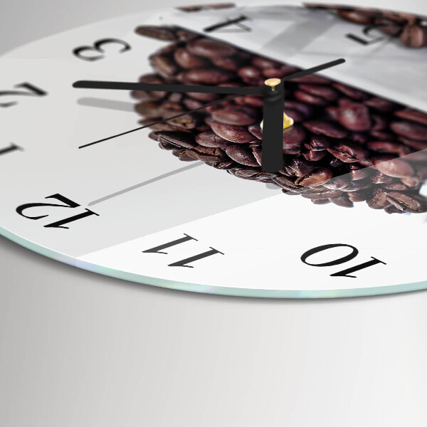 Round wall clock Coffee Beans