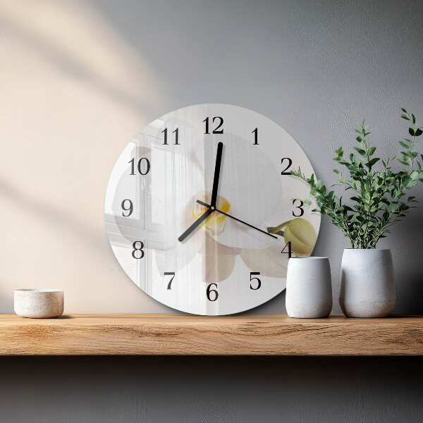 Round wall clock Orchid