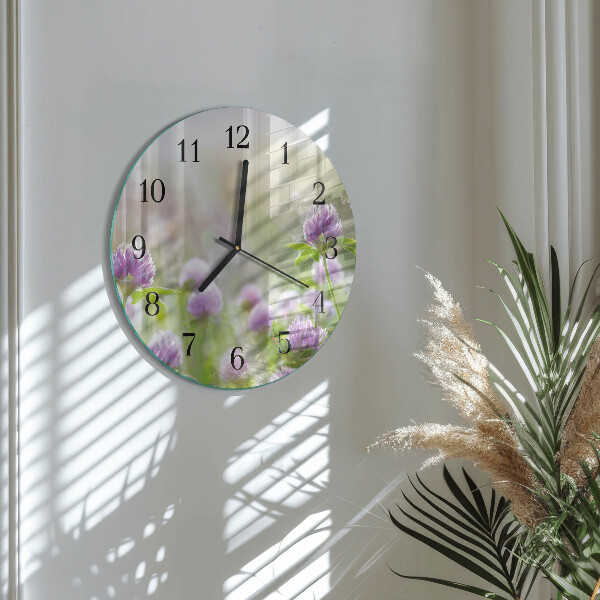 Round wall clock Flowers