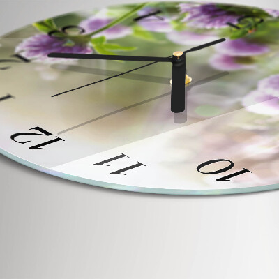 Round wall clock Flowers