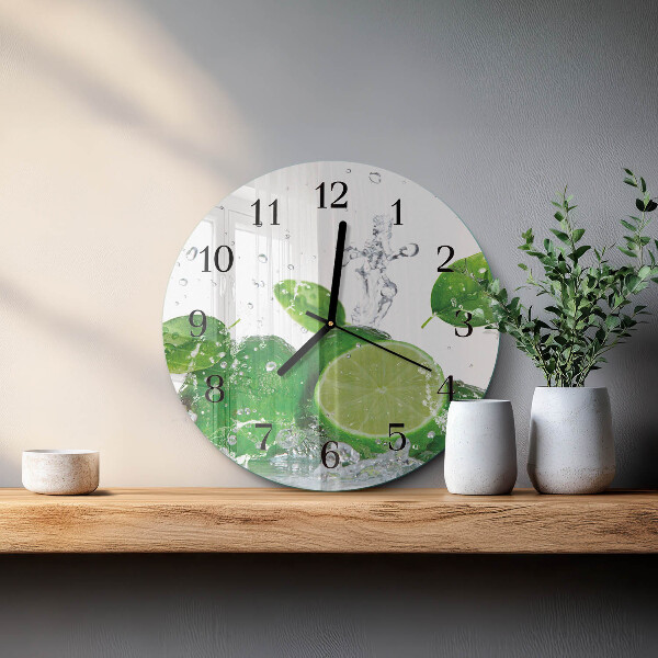 Round wall clock Calcium carbonate