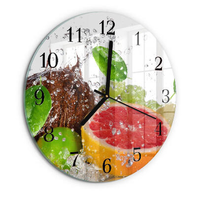Round wall clock Fruit