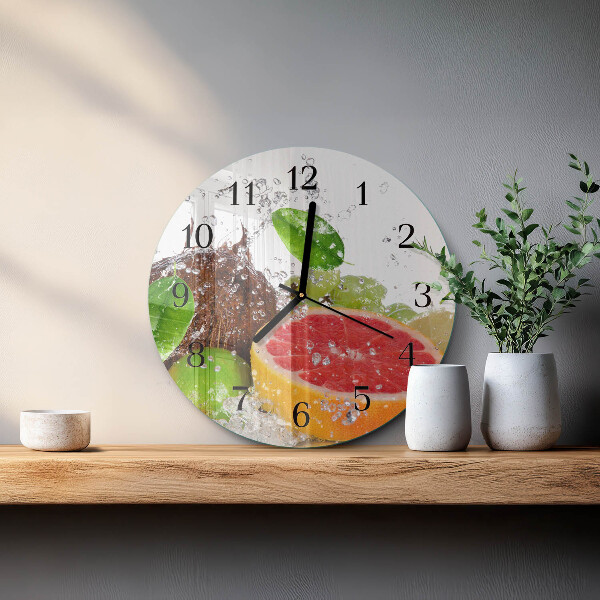 Round wall clock Fruit
