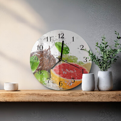 Round wall clock Fruit