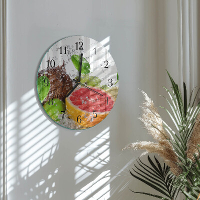 Round wall clock Fruit
