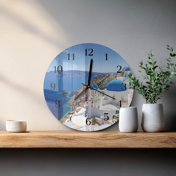 Round wall clock Santorini
