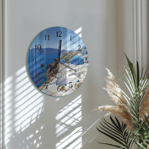 Round wall clock Santorini