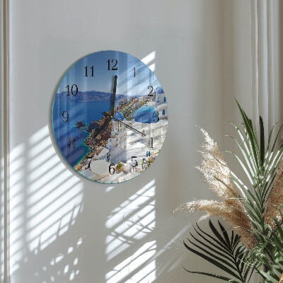 Round wall clock Santorini
