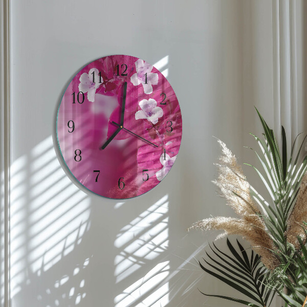 Round wall clock Flowers
