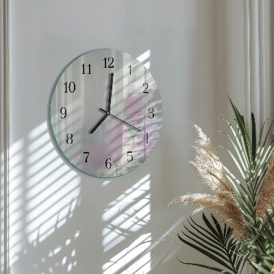 Round wall clock Flowers