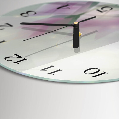 Round wall clock Flowers