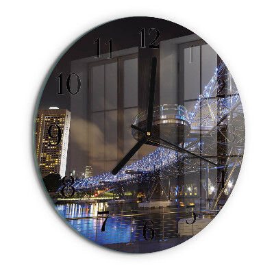 Round wall clock Night