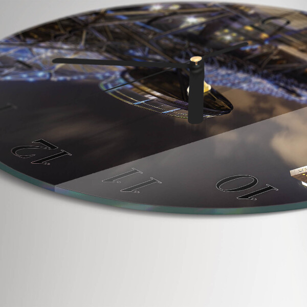 Round wall clock Night