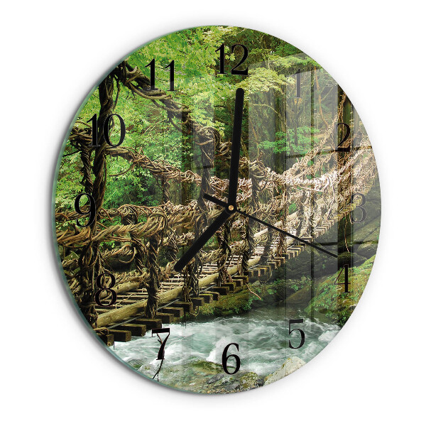 Round wall clock Rope Bridge