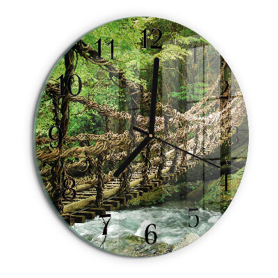 Round wall clock Rope Bridge