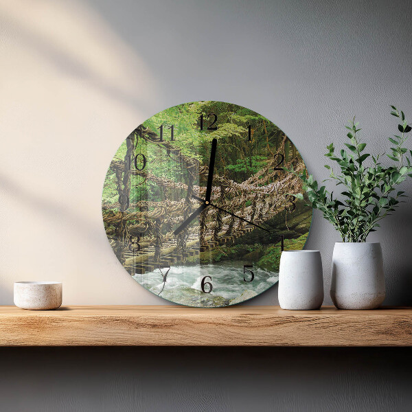 Round wall clock Rope Bridge