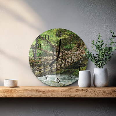 Round wall clock Rope Bridge