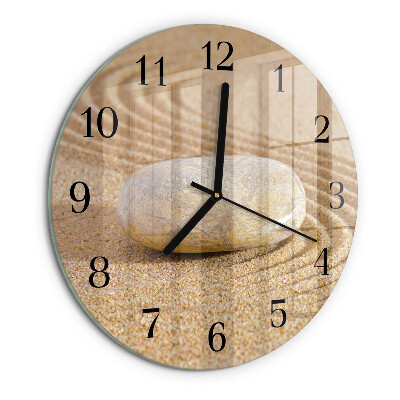 Round wall clock Stone Sand