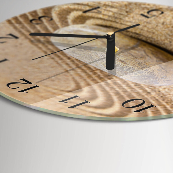 Round wall clock Stone Sand