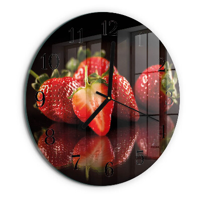 Round wall clock Strawberries
