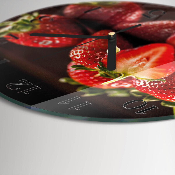 Round wall clock Strawberries