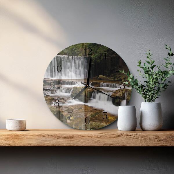 Round wall clock Waterfalls