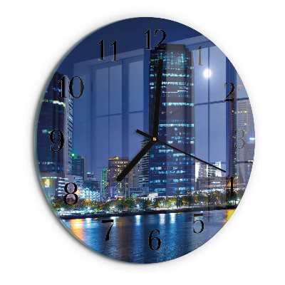 Round wall clock Night on the Town