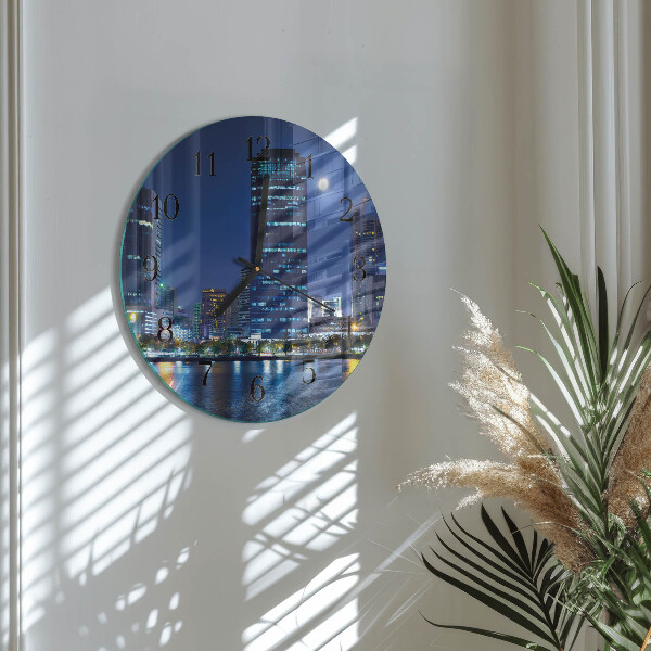 Round wall clock Night on the Town