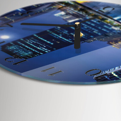Round wall clock Night on the Town