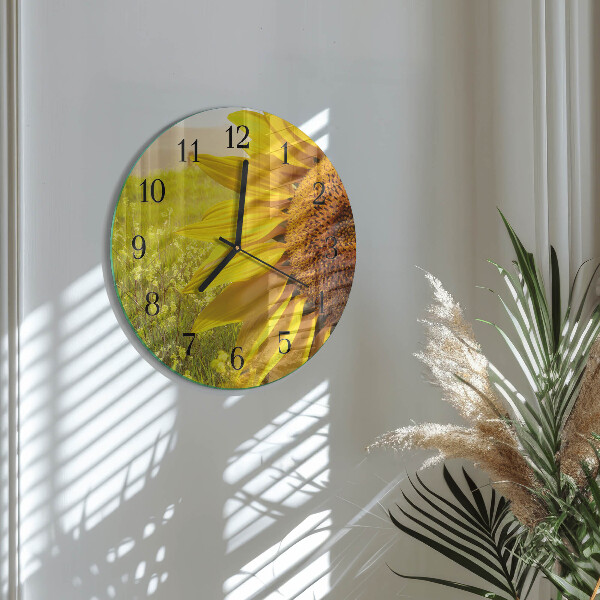 Round wall clock Sunflower