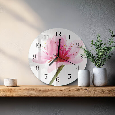 Round wall clock Flower