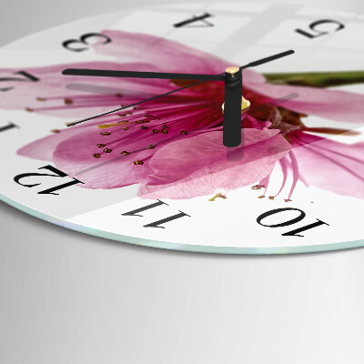 Round wall clock Flower