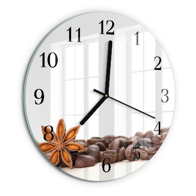Round wall clock Coffee Beans