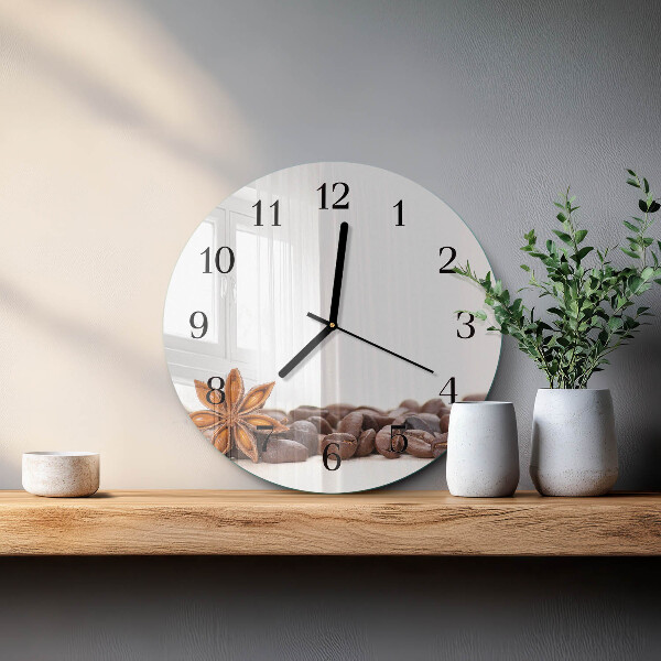 Round wall clock Coffee Beans
