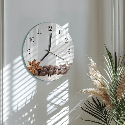 Round wall clock Coffee Beans