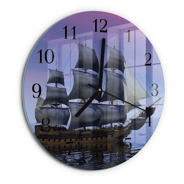 Round wall clock Sailing